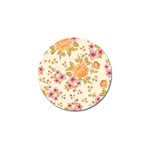 Peony Flower Pattern Background Golf Ball Marker