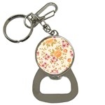 Peony Flower Pattern Background Bottle Opener Key Chain