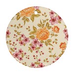 Peony Flower Pattern Background Round Ornament (Two Sides)