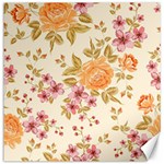 Peony Flower Pattern Background Canvas 16  x 16 