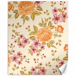 Peony Flower Pattern Background Canvas 11  x 14 