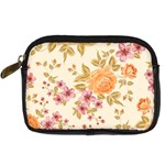 Peony Flower Pattern Background Digital Camera Leather Case