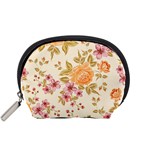 Peony Flower Pattern Background Accessory Pouch (Small)