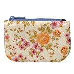 Peony Flower Pattern Background Large Coin Purse