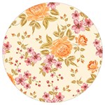 Peony Flower Pattern Background Round Trivet