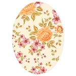 Peony Flower Pattern Background UV Print Acrylic Ornament Oval