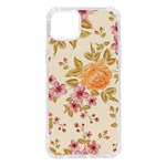 Peony Flower Pattern Background iPhone 14 Plus TPU UV Print Case