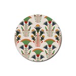 Ancient Egypt Antique Archeology Rubber Round Coaster (4 pack)