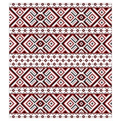 Illustration Of Ukrainian Folk Seamless Pattern Ornament Drawstring Pouch (Medium) from ArtsNow.com Front