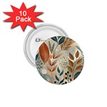 Leaves Pattern Flower Floral Flora 1.75  Buttons (10 pack)