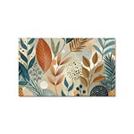 Leaves Pattern Flower Floral Flora Sticker Rectangular (100 pack)