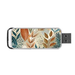 Leaves Pattern Flower Floral Flora Portable USB Flash (Two Sides) from ArtsNow.com Front