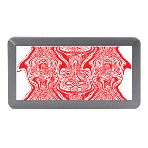 A Red And White Image Of A Pattern On A White Background Memory Card Reader (Mini) from ArtsNow.com Front