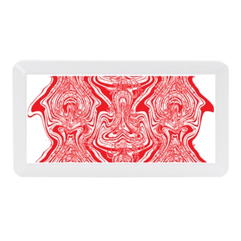 A Red And White Image Of A Pattern On A White Background Memory Card Reader (Mini) from ArtsNow.com Front