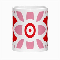 A Red And White Pattern With A Flower On It Morph Mug from ArtsNow.com Center