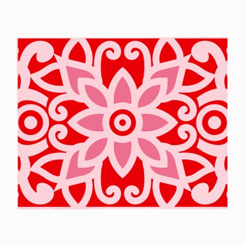 A Red And White Pattern With A Flower On It Small Glasses Cloth from ArtsNow.com Front