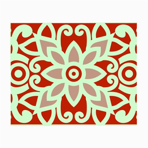 A Red And White Pattern With A Flower On It Small Glasses Cloth from ArtsNow.com Front