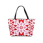 A Red And White Pattern With A Flower On It Classic Shoulder Handbag