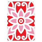 A Red And White Pattern With A Flower On It Removable Flap Cover (L)