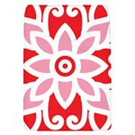 A Red And White Pattern With A Flower On It Removable Flap Cover (S)