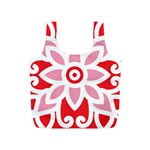 A Red And White Pattern With A Flower On It Full Print Recycle Bag (S)