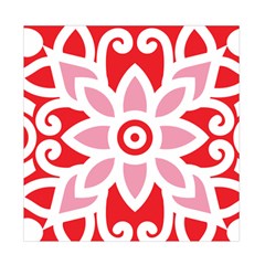 A Red And White Pattern With A Flower On It Duvet Cover Double Side (Full/ Double Size) from ArtsNow.com Back