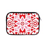 A Red And White Pattern With A Flower On It Apple MacBook Pro 15  Zipper Case