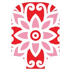 A Red And White Pattern With A Flower On It Luggage Cover (Medium) from ArtsNow.com Back