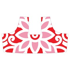 A Red And White Pattern With A Flower On It Men s Side Zip Front Pouch Ski And Snowboard Bib Pants	 from ArtsNow.com Front