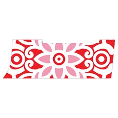 A Red And White Pattern With A Flower On It Men s Side Zip Front Pouch Ski And Snowboard Bib Pants	 from ArtsNow.com Waistband Left