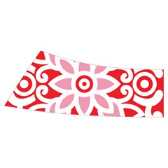 A Red And White Pattern With A Flower On It Men s Side Zip Front Pouch Ski And Snowboard Bib Pants	 from ArtsNow.com Waistband Back Right