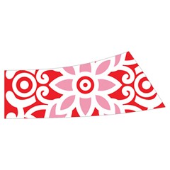 A Red And White Pattern With A Flower On It Men s Side Zip Front Pouch Ski And Snowboard Bib Pants	 from ArtsNow.com Waistband Back Left