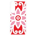 A Red And White Pattern With A Flower On It Samsung Galaxy S24 6.2 Inch TPU UV Case