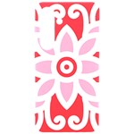 A Red And White Pattern With A Flower On It Samsung Galaxy S24 6.2 Inch Black TPU UV Case