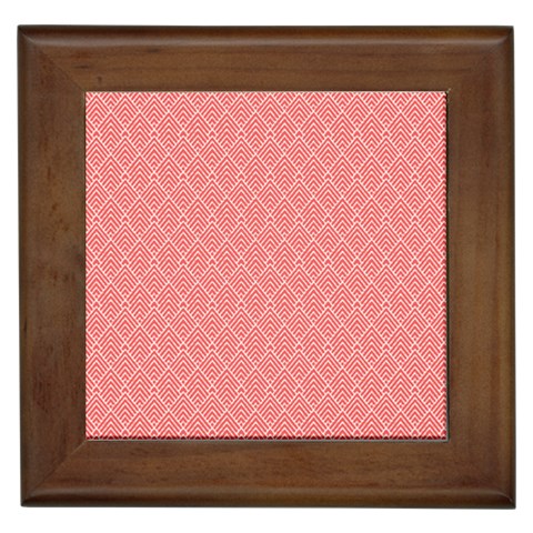 A Red And White Background With A Pattern Framed Tile from ArtsNow.com Front