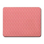 A Red And White Background With A Pattern Small Mousepad