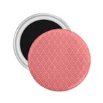 A Red And White Background With A Pattern 2.25  Magnets