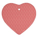 A Red And White Background With A Pattern Ornament (Heart)