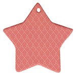 A Red And White Background With A Pattern Ornament (Star)