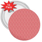 A Red And White Background With A Pattern 3  Buttons (10 pack) 