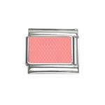 A Red And White Background With A Pattern Italian Charm (9mm)