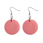 A Red And White Background With A Pattern Mini Button Earrings