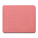 A Red And White Background With A Pattern Large Mousepad