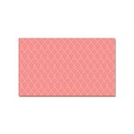 A Red And White Background With A Pattern Sticker (Rectangular)