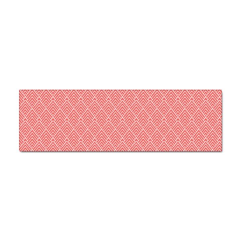 A Red And White Background With A Pattern Sticker (Bumper) from ArtsNow.com Front