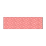 A Red And White Background With A Pattern Sticker (Bumper)