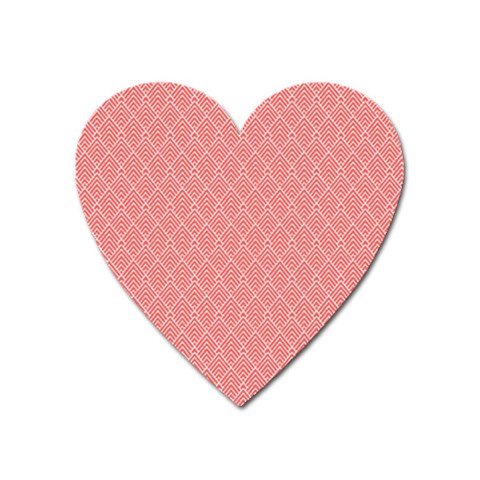 A Red And White Background With A Pattern Heart Magnet from ArtsNow.com Front