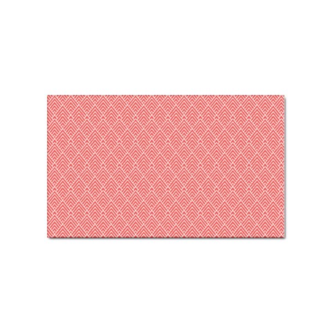 A Red And White Background With A Pattern Sticker Rectangular (10 pack) from ArtsNow.com Front