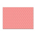 A Red And White Background With A Pattern Sticker A4 (10 pack)