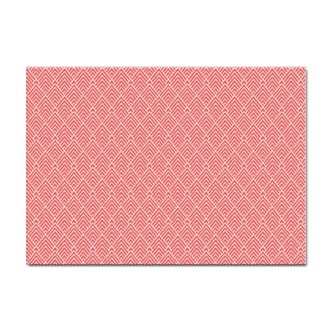 A Red And White Background With A Pattern Sticker A4 (100 pack) from ArtsNow.com Front